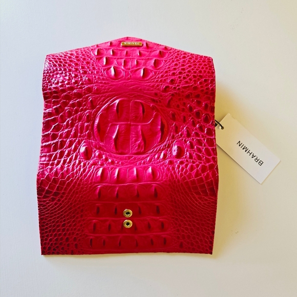 Brahmin Veronica Sweetheart Ombre Melbourne Leather Trifold Envelope Wallet NWT - Picture 8 of 11
